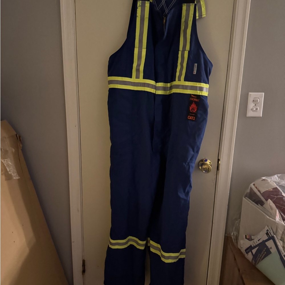 Men's Blue Reflective Workwear Overalls